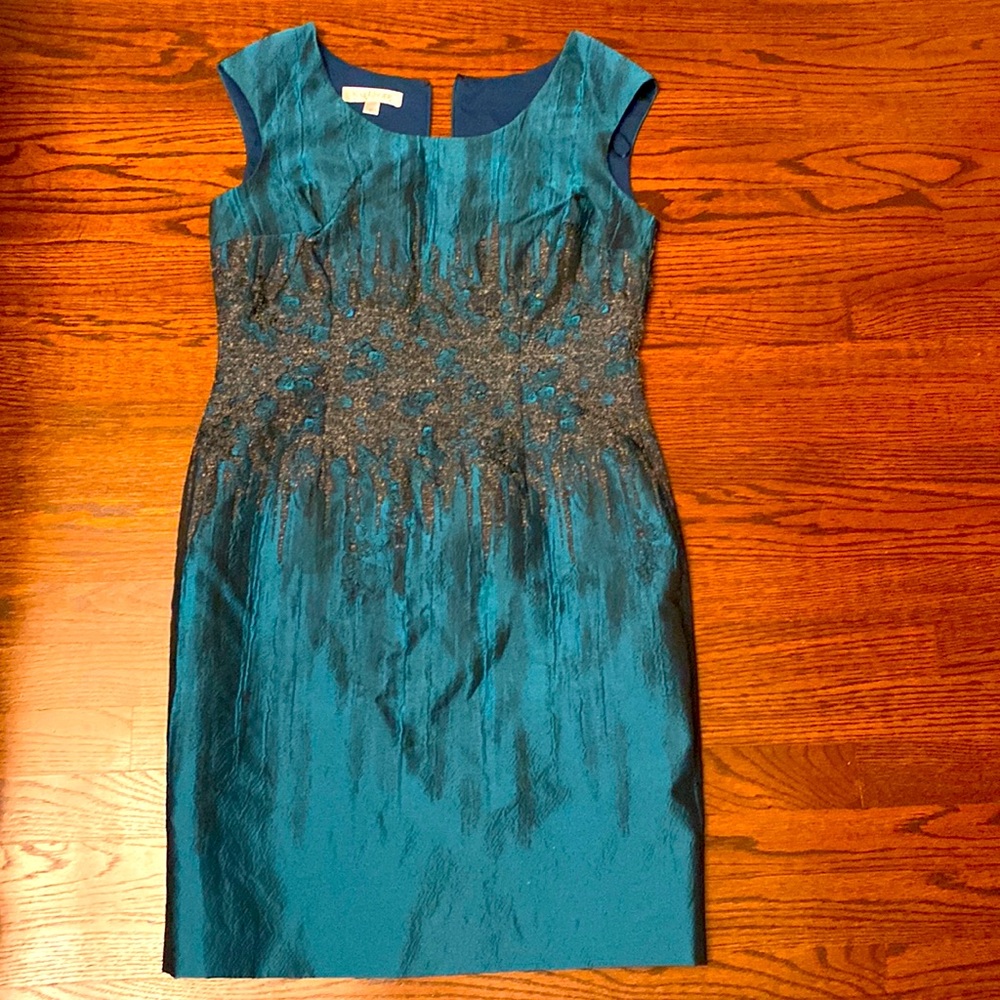 Kay Unger teal dress